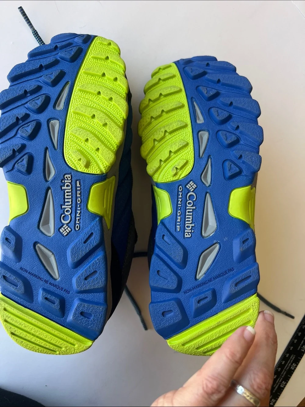 Columbia Kids Royal Blue & Neon Yellow Trail Sneakers